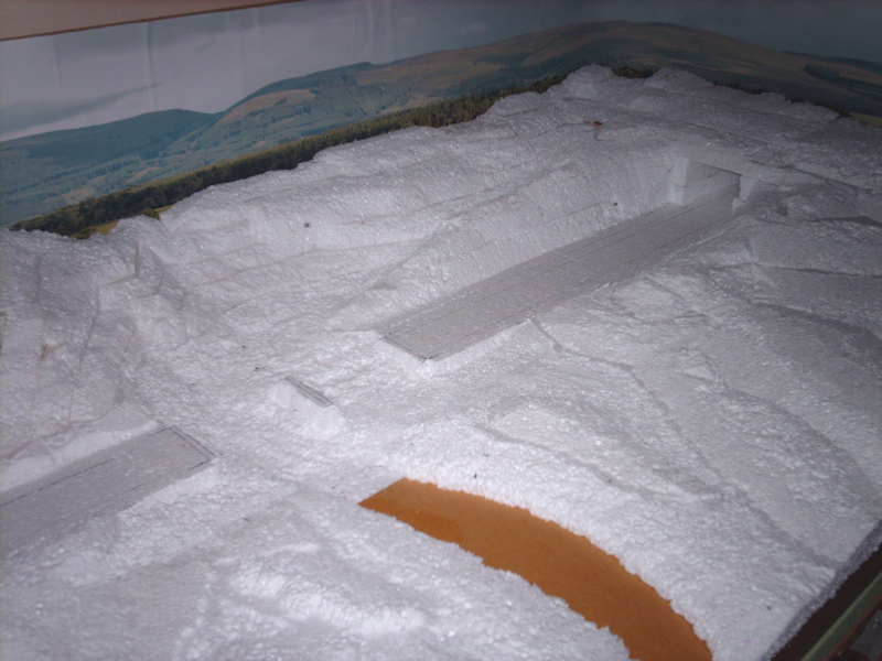 main river bed cut into polystyrene